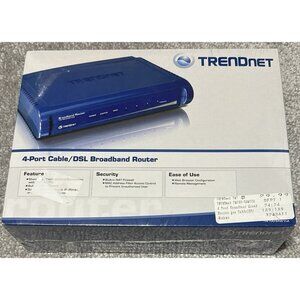 Trendnet 4-port High Speed Cable DSL Broadband Router Model TW100-S4W1CA